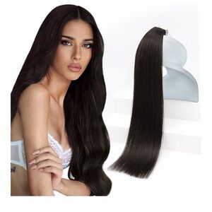 Sunny Hair Black Clip-In Straight & Wavy Hair Extension - Women Human Hair